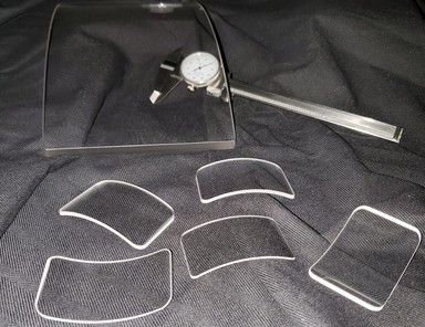 Curved Single (Al2O3) Sapphire crystal