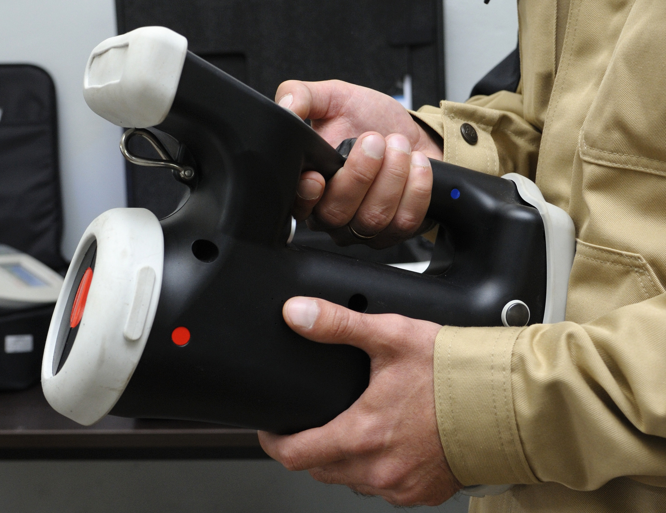 Portable radiation detector used by first responders