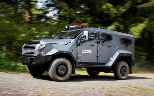 Armored vehicle with Safety windows
